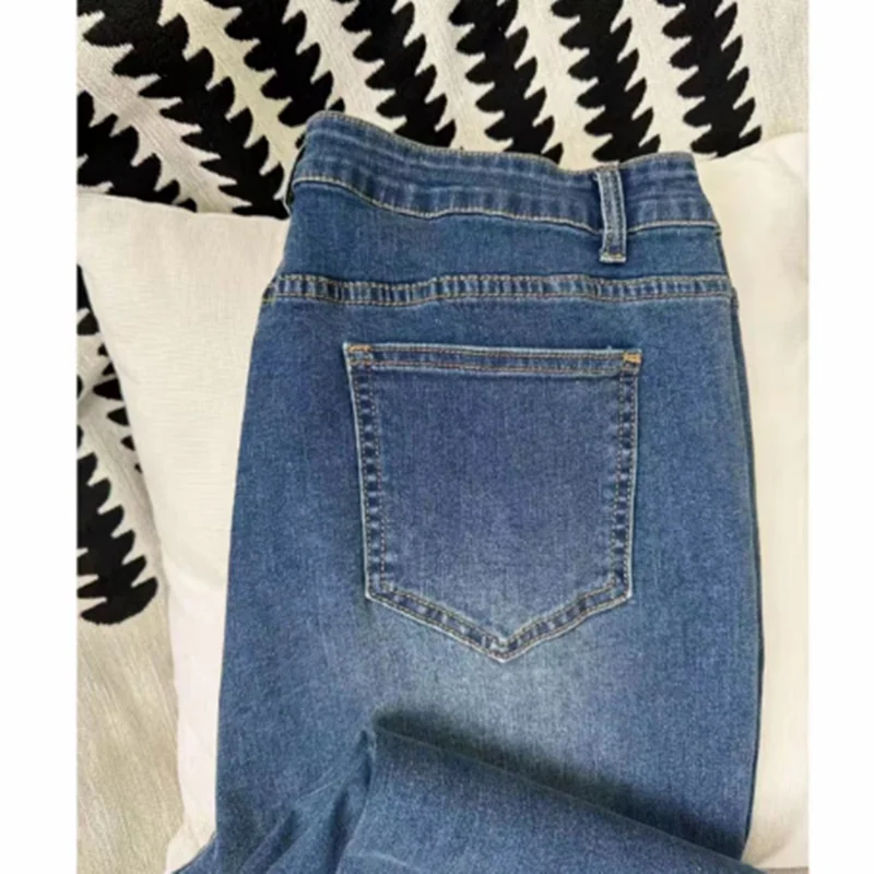 بنطلون جينز أسود فضفاض بتصميم Y2K، مغسول بأسلوب عتيق، كاجوال وبسيط، بخصر مرتفع، بلون موحد، بنمط الشارع والريترو.