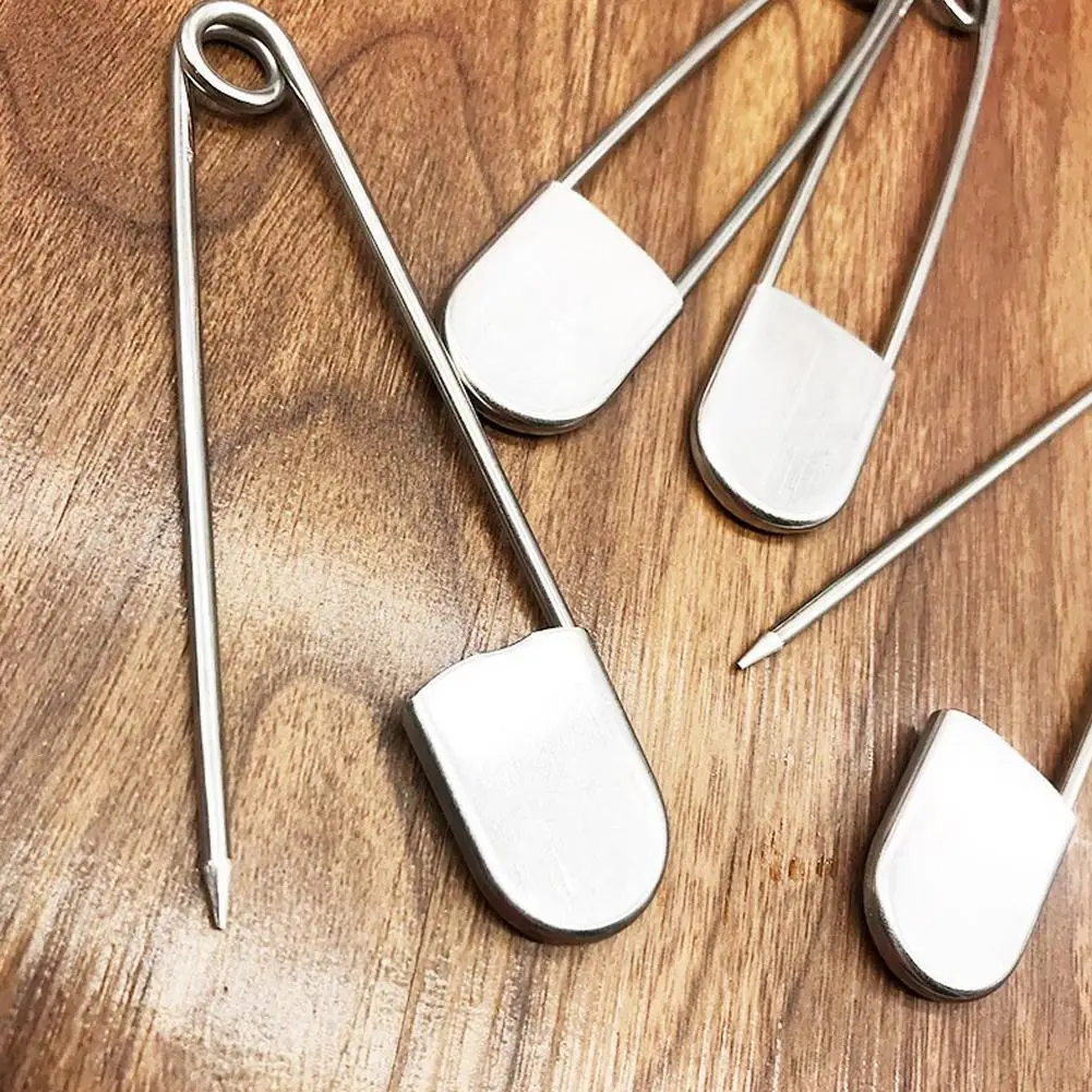 1/3개 대형 스테인리스 스틸 안전핀 1개 12.8cm DIY 재봉 도구 액세서리 바늘 포장 안전핀 파일 고정용