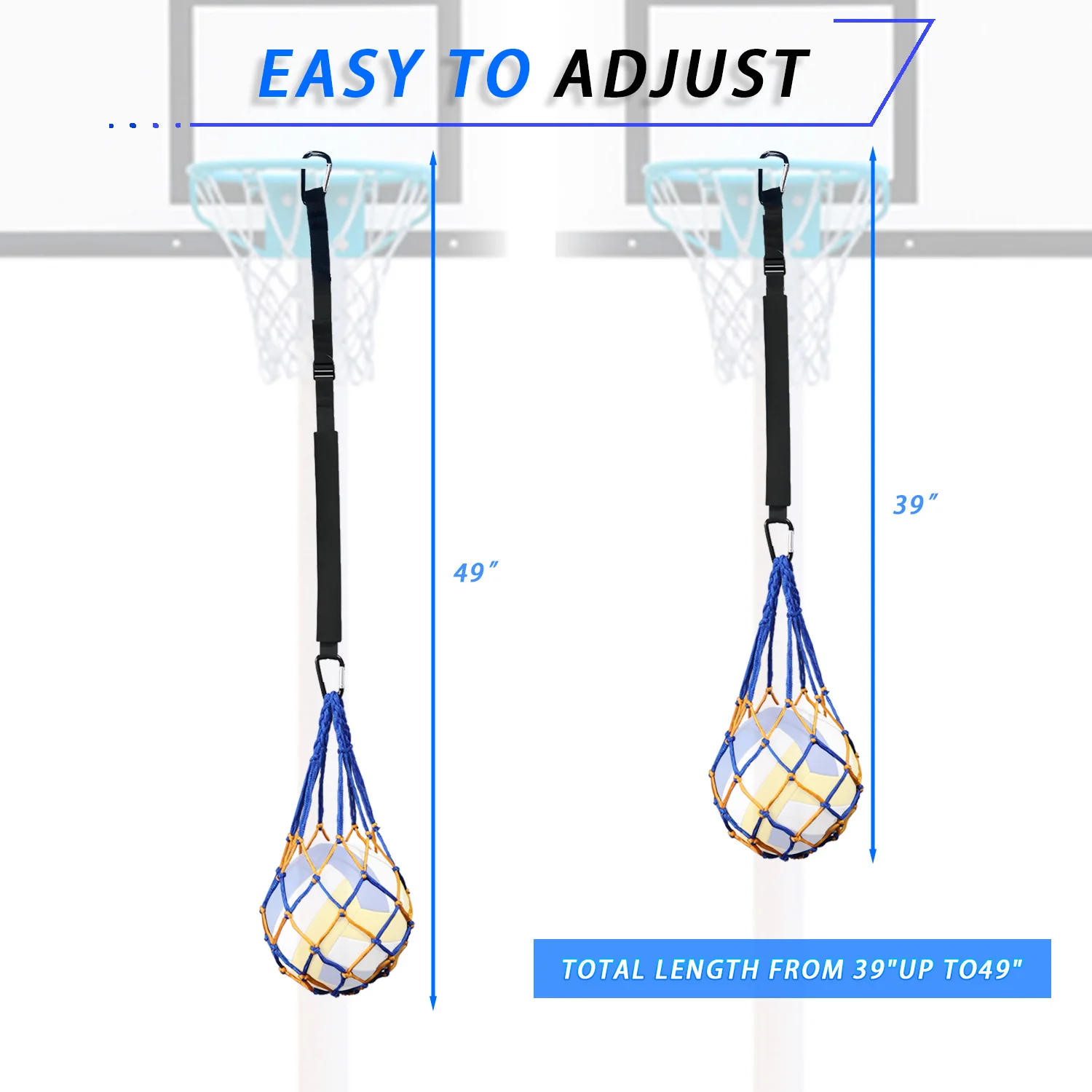 Adjustable Volleyball Spike Trainer-Enhance Your Serving, Jumping, Arm Speed, and Spiking Power with This Effective Volleyball