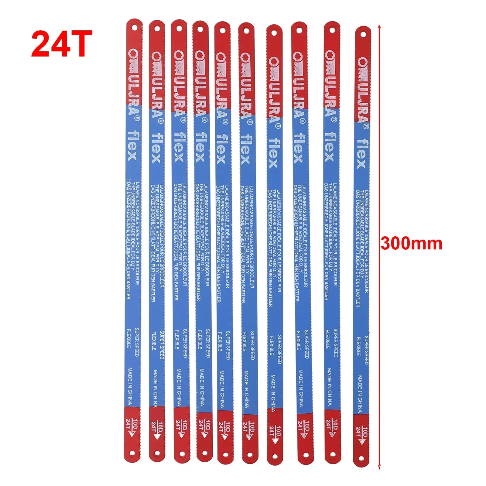 Hacksaw Blade 10x Hacksaw Blade 300mm Hand Saw Blades Set 14T&18T&24T Bi-Metal For Meat/Wood/Woodworking Cutting