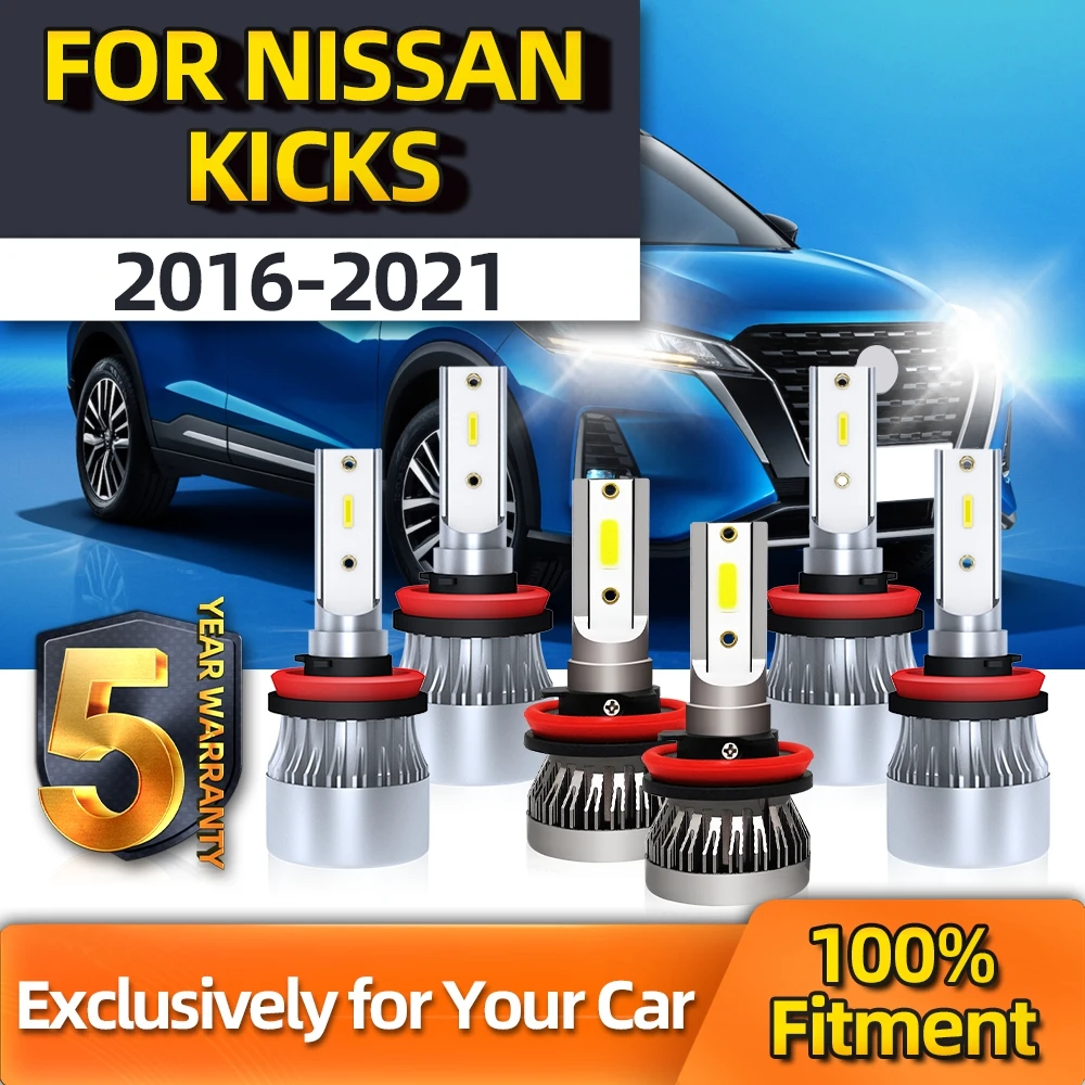 

TEENRAM Bright Car Lamp CSP 6500K Fog Lamp H8 High/Low H9 H11 110W Bulbs CSP For Nissan Kicks 2016 2017 2018 2019 2020 2021