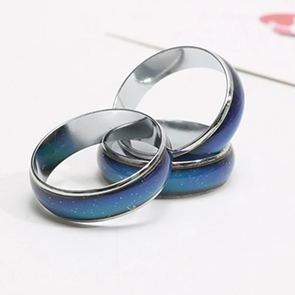 Sfeerringen - Kleur veranderen | Roestvrij stalen trouwring | Damesringen met temperatuurreliëf | Trouwring ringen voor meisje jongen, Refer to description, Roestvrij staal, Unisex