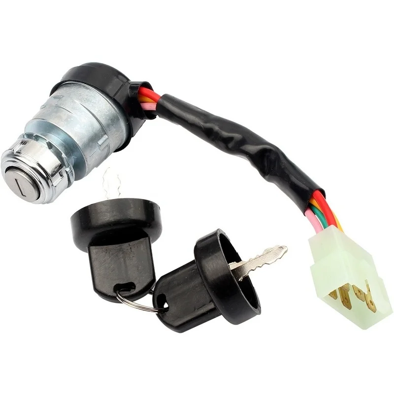 Universally 5 Wire 5 Pin Ignition Key Switch Start Lock with 2 keys Waterproof 4 Stroke Motorcycle Dune Buggy ATV parts moped