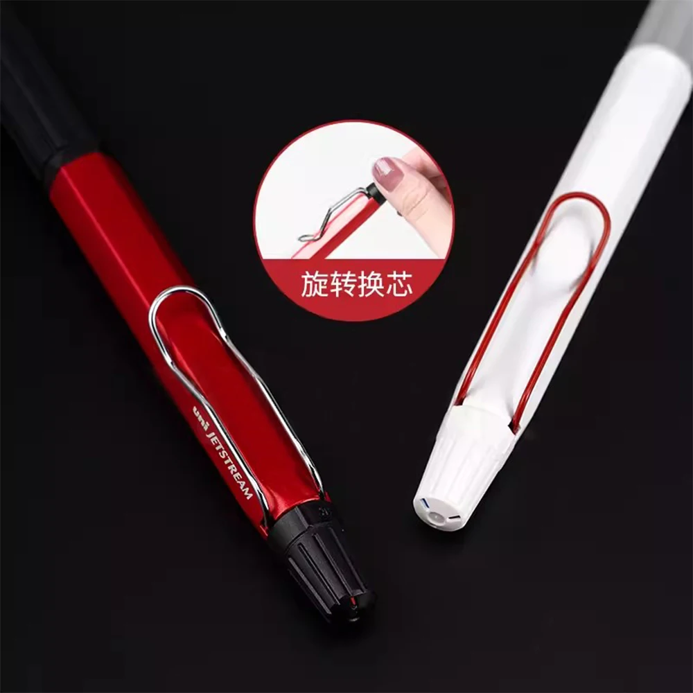 1pcs Japan UNI JETSTREAM Ultra Fine Gel Pen Multifunctional Pen SXE3-2503 Red Blue Black Ink Metal Cute Stationery Student Gifts
