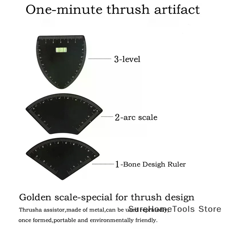 Aluminum Alloy Eyebrow Mapping Ruler Fast Drawing Microblading Shaping Tool Permanent Makeup Design Guide Ruler Tattoo Beginners