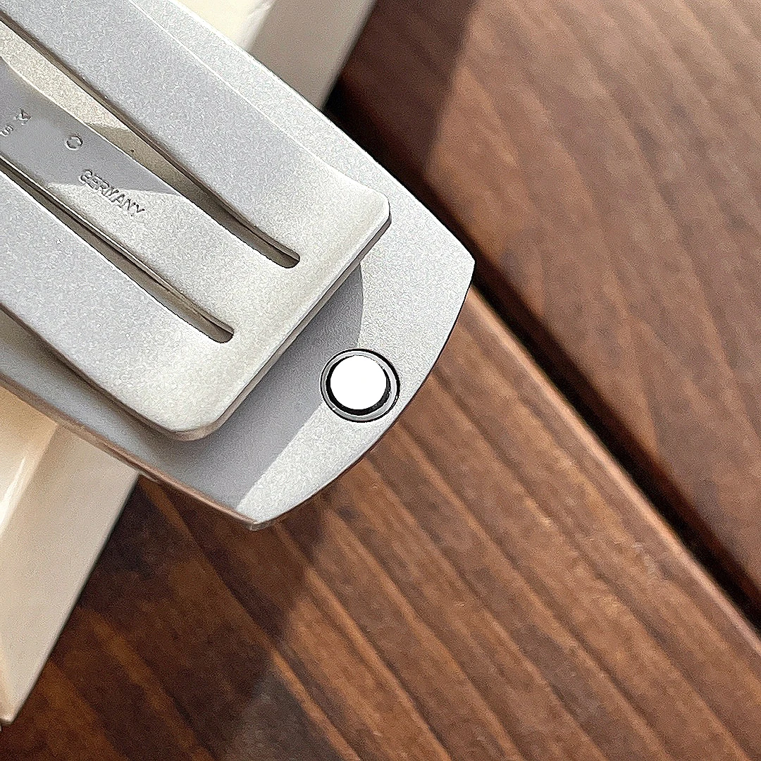 PJS MB 1:1 Money Clip 316 Stainless Steel Surface Engraved Luxury Six Pointed Star Rubber Pattern Design Change Folder