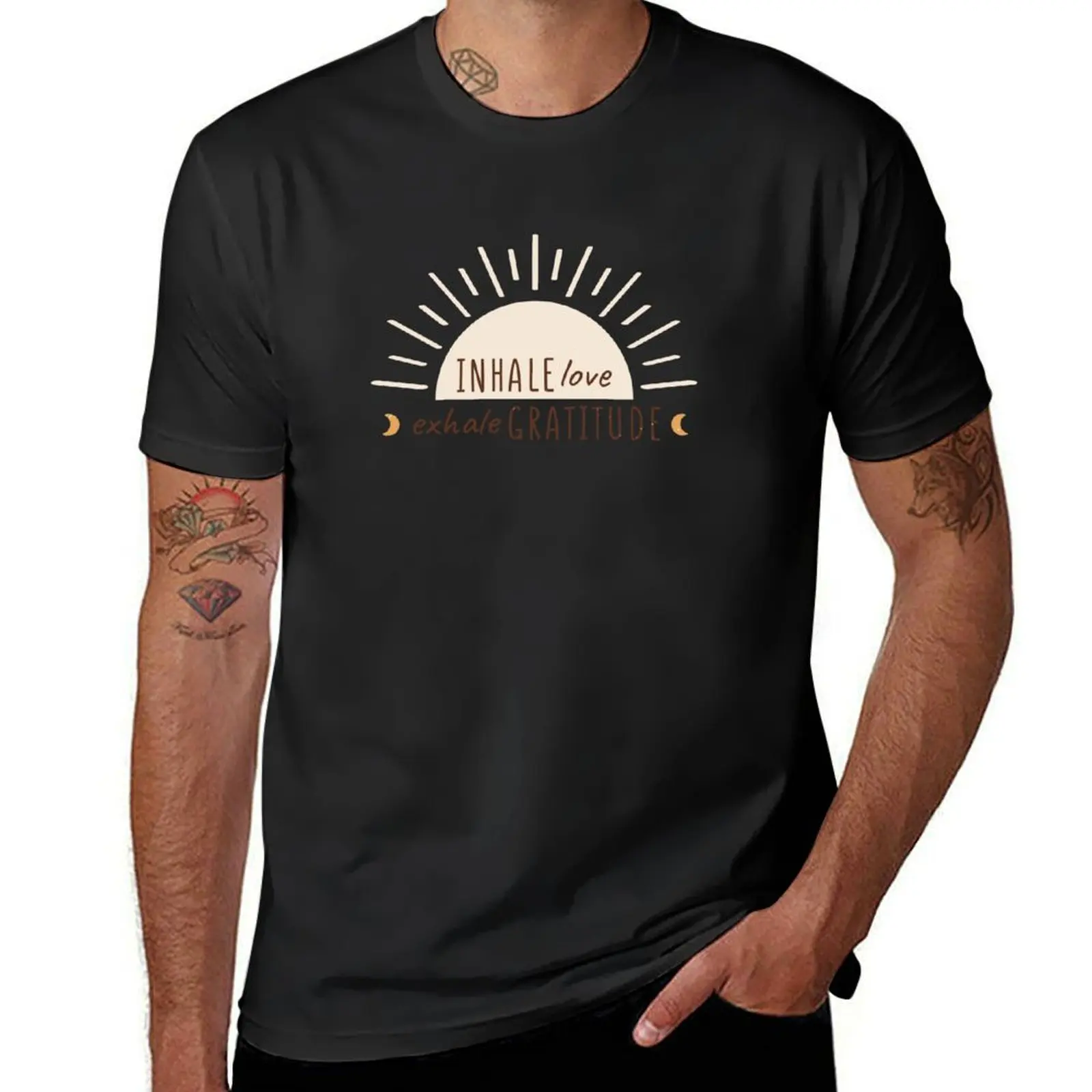 Meditation love affirmation T-Shirt summer tops hippie clothes graphics blacks men graphic t shirts