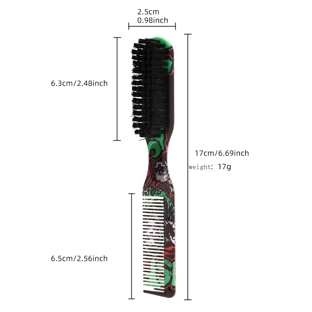 Barbershop Double Sided Brush Professional Face Neck Broken Hair Cleaning Brush Men Beard Styling Comb Salon Home Tools Supplies 6