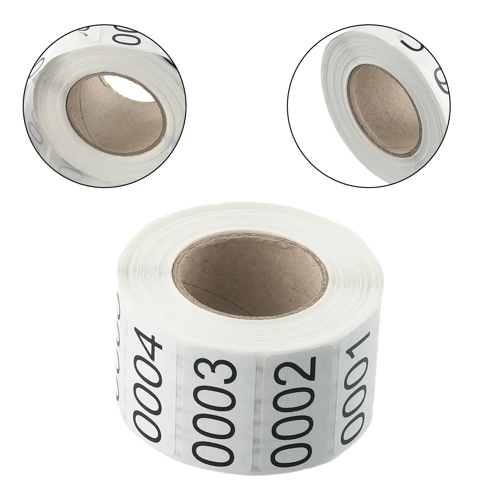 Plant Labels Number Stickers 40*20mm White 0001-1000 Consecutive Inventory Labeling Practical