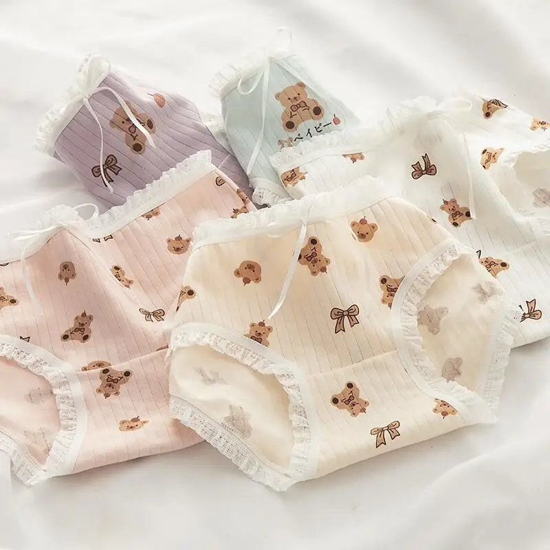 

5-6pcs Lot M-XL Cotton Panties Women's Underwear Sexy Lace Panties Girl Cute Soft Briefs Female Underpants Ladies Sexy Lingerie
