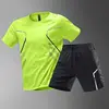 Summer Men Sets New Quick Dry Breathable Gym Clothing Training Short Sleeve Tops Shorts Suit Outdoor Daily Leisure Two-Piece Set 4