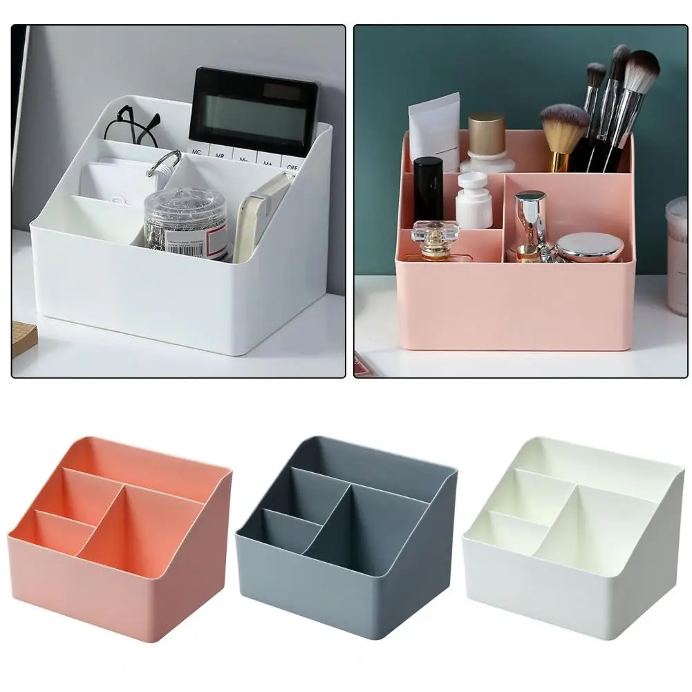 

Tidy Desktop Organizer Capacity Multi-compartment Plastic Organizer Space-saving Storage Solution for Desktop Cosmetics Jewelry