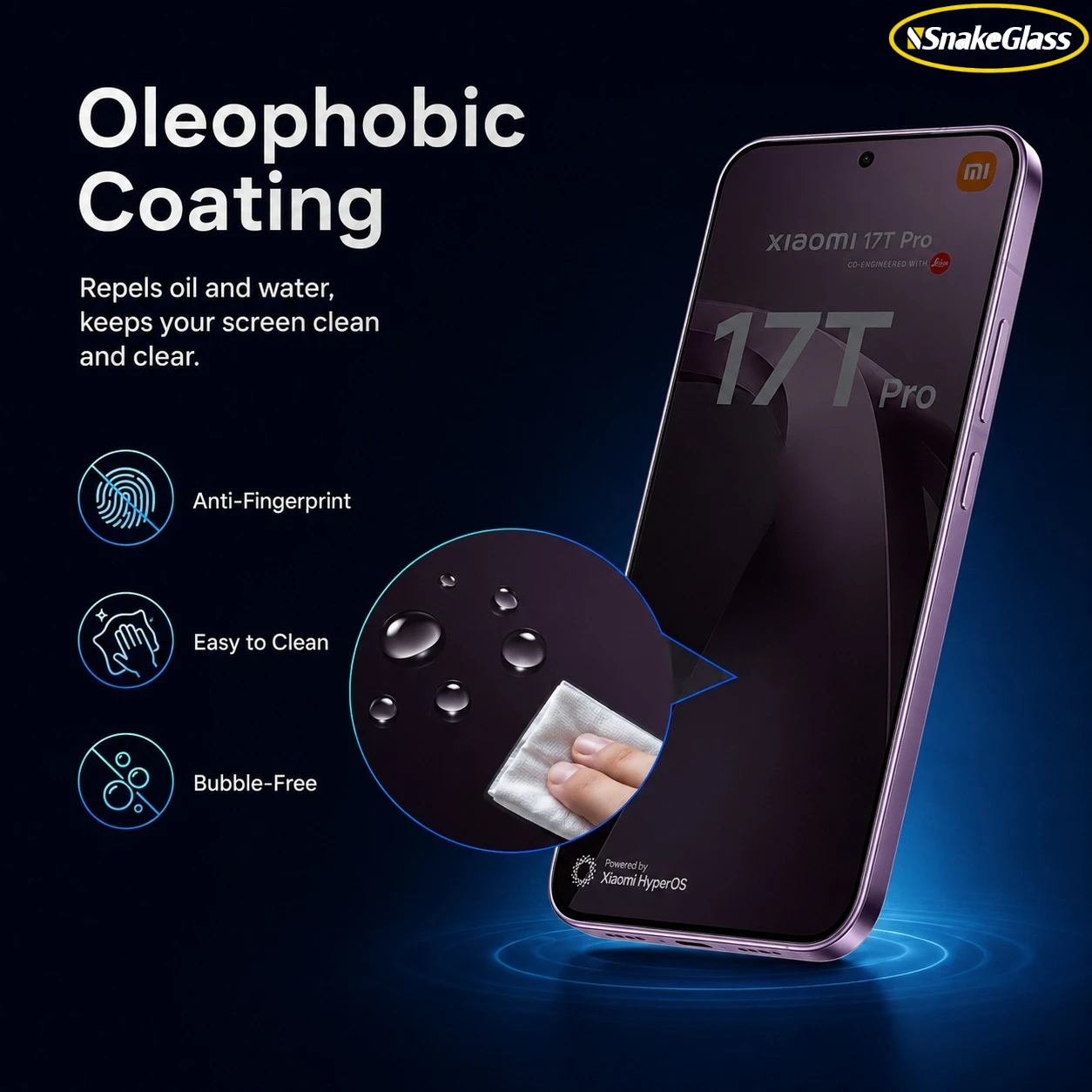 3-Pack Anti-Spy Tempered Glass Privacy Screen Protector, Anti-Scratch