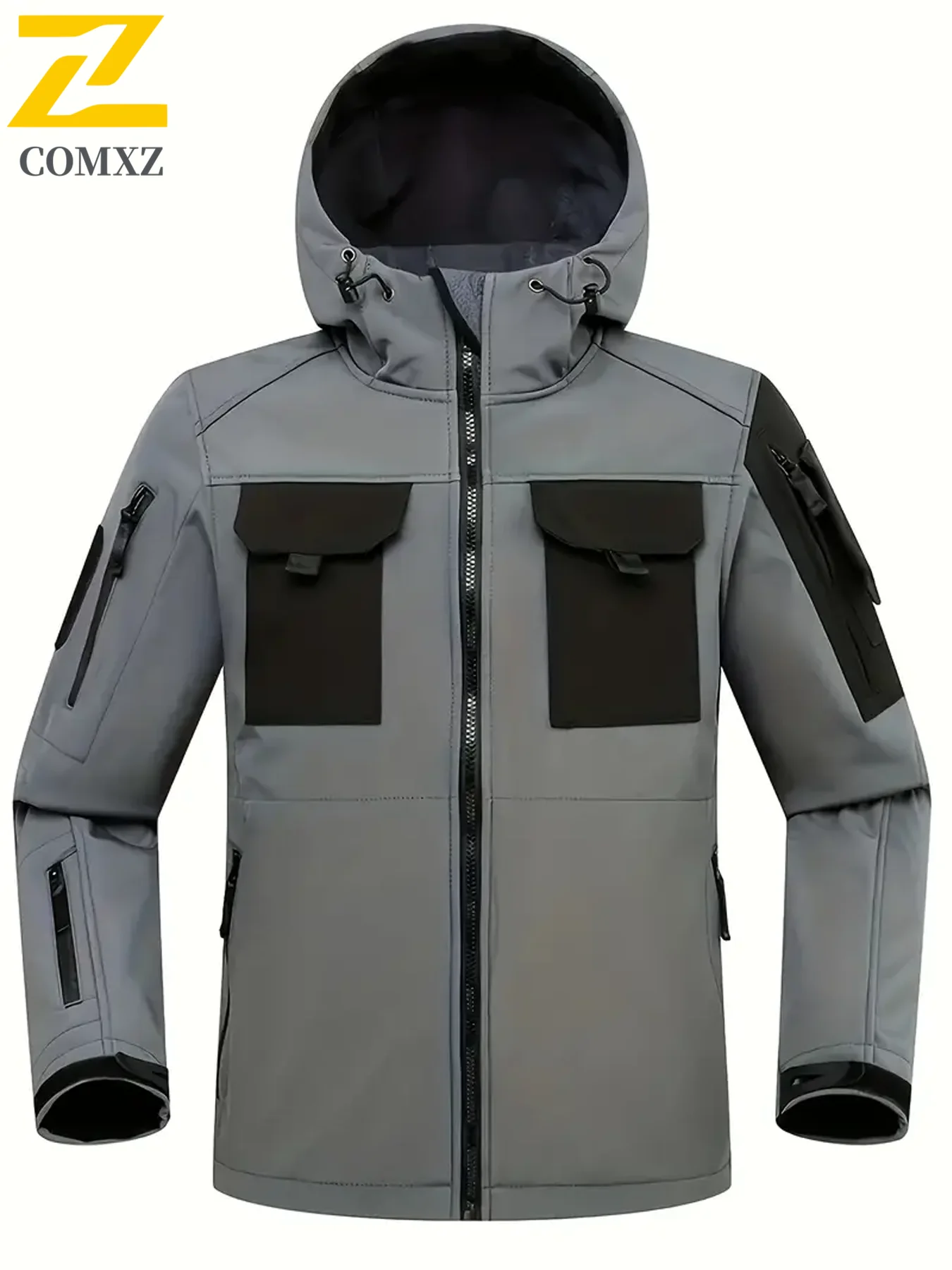 EiAO ​Men's Military Tactical Jacket Waterproof Softshell Hunting Coat Outdoor Combat Sports Windbreaker