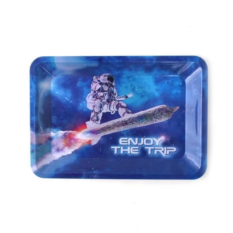 Rolling Tray 18*12.5CM Tobacco Metal Cigarette Smoking Accessories Herb Tinplate Plate Grinder Tools Rolling Tools 3