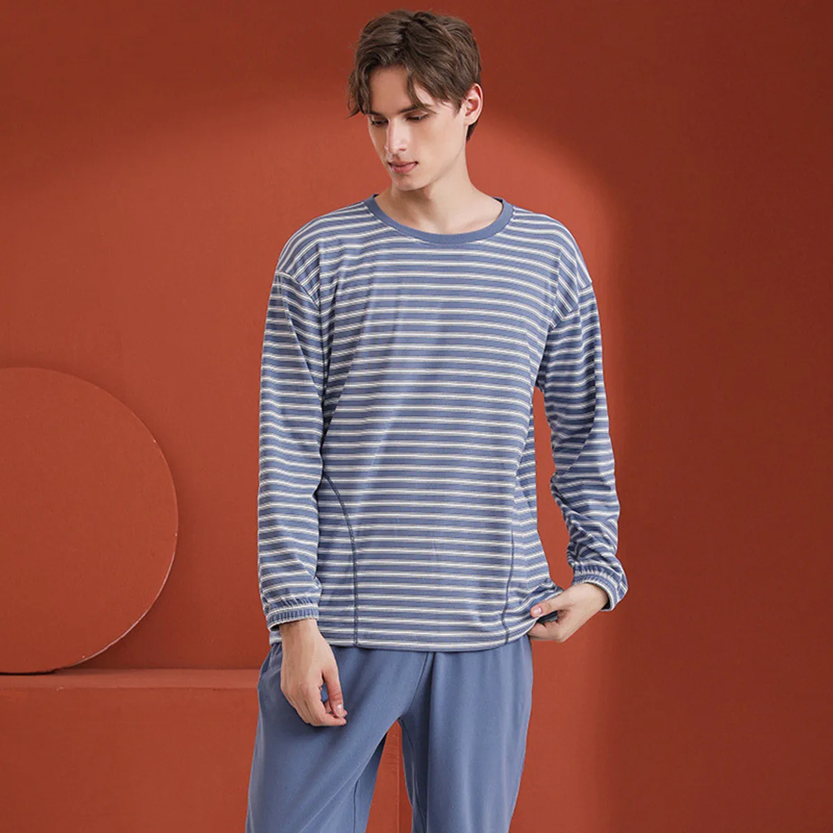 

Premium Quality Brand Pajamas Autumn Men's Casual 2 Set Can Be Worn Outside Fleece Brushed Home Wear Suit
