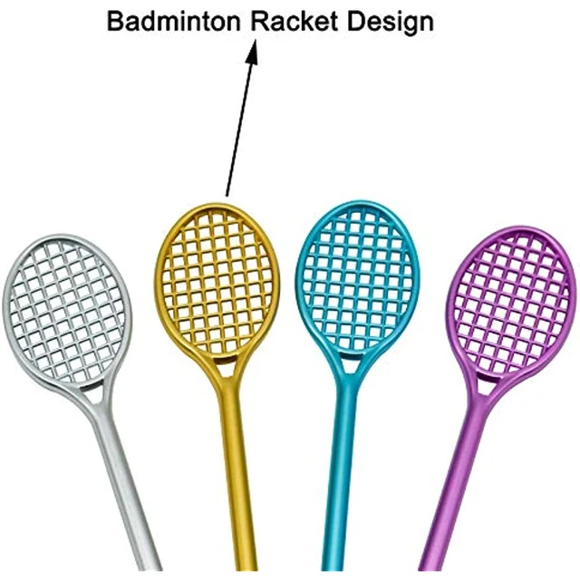 4pcs RACKET SPORTS PENS Set Girls Tennis Racquets Gifts Cute