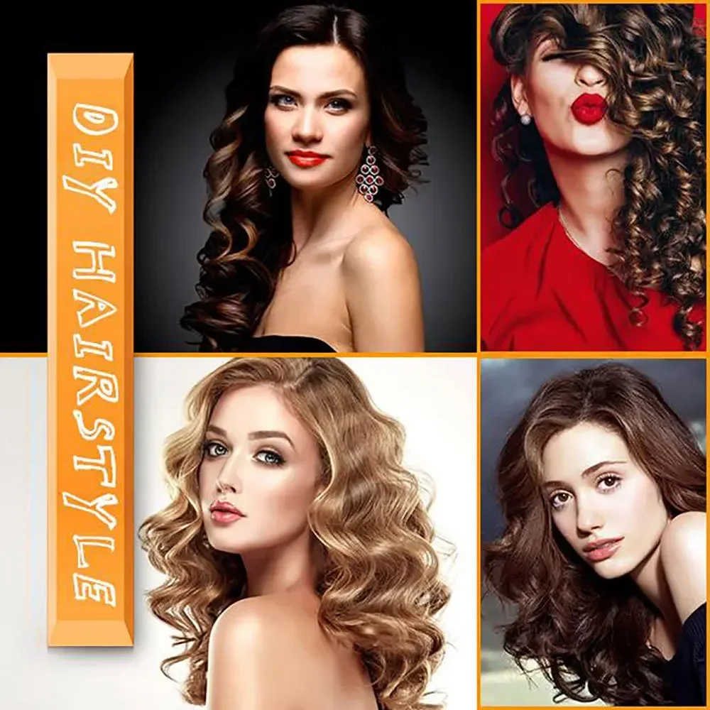 10-Pack Heatless Sponge Hair Curlers - Soft Foam Rollers for Effortless Styling