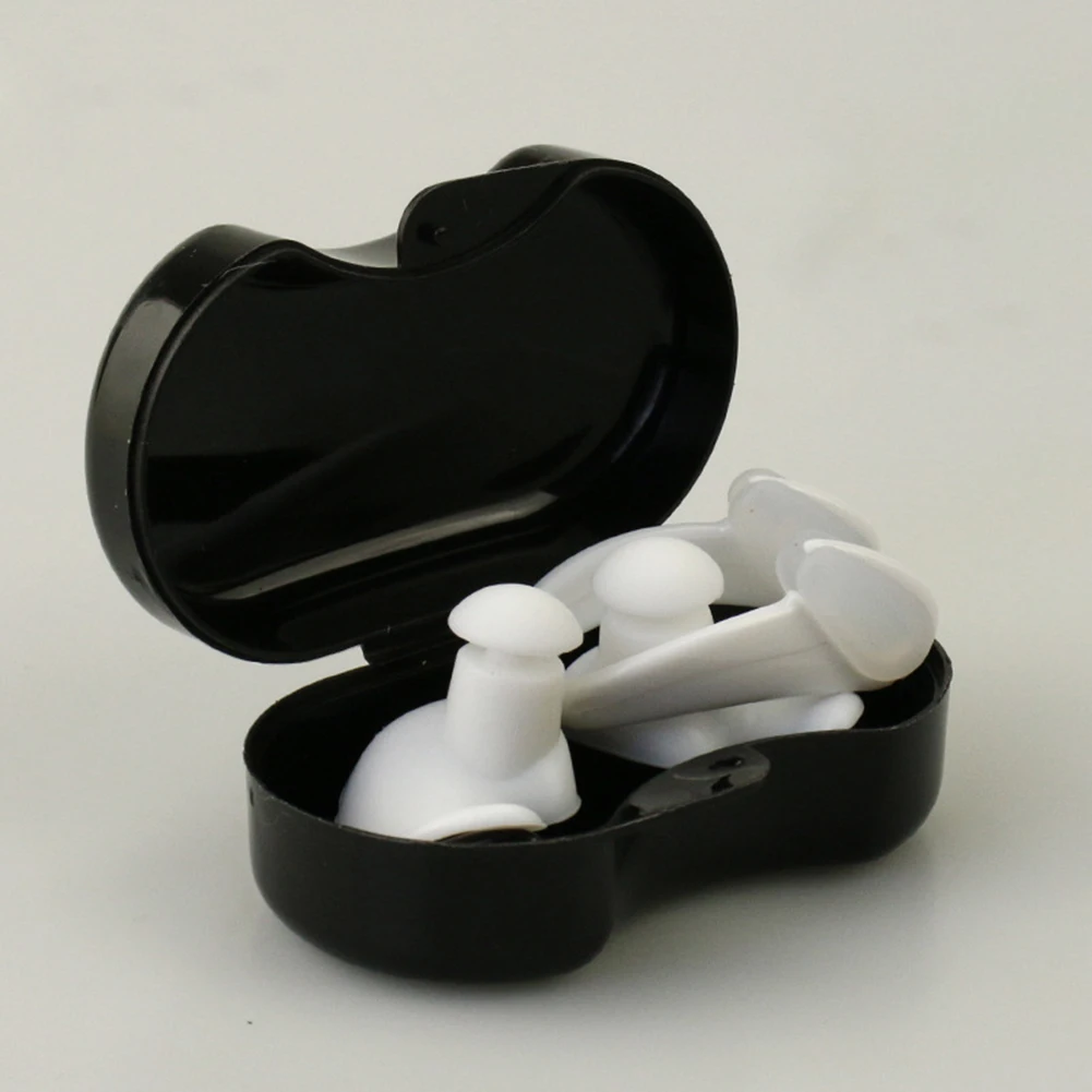 Swimming Earplugs Silicone Ear Plugs Waterproof Spiral Diving Earplugs + Nose Clip Protection Sound Blocking Earplugs swimming earplugs