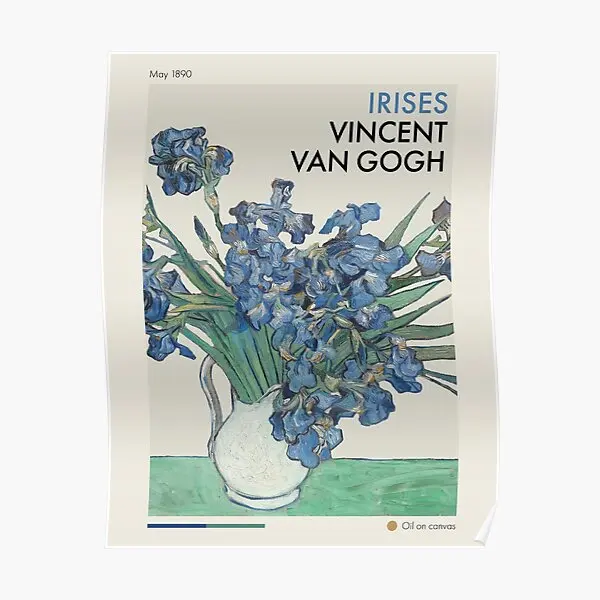 

Плакат с изображением ирисей Ван Гога среднего века, Декор для дома, винтажный декор, Современная забавная картина, Настенная комната без рамки