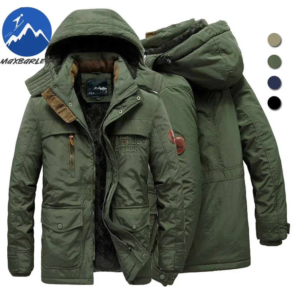 COMXZ Gorpcore Fleece Jacket Warm Cold Proof Outdoor Snow Ski Traveling Cotton Padded Jackets Hooded Solid Color Jackets for Man