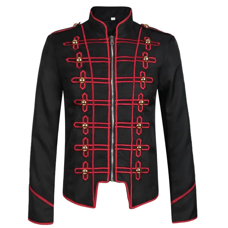 

Medieval Retro Men's Steampunk Drummer Punk Gothic Jacket