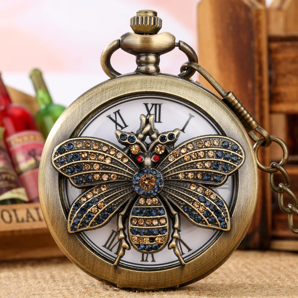 Orologio Da Tasca Al Quarzo Unisex Con Numeri Romani E Catena 80cm - Modello P4705-1 - Foto 3