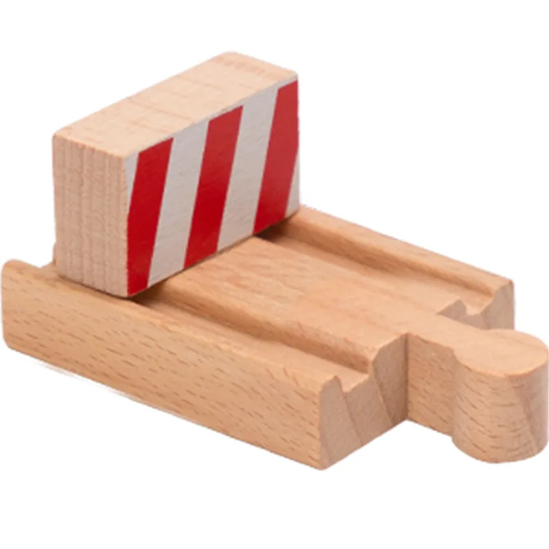 New Wooden Track Accessories Beech Wood Railway Train Track Parts fit for Brand Wood Tracks Education Toys for Children 6