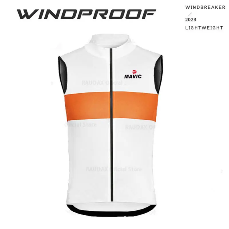Windproof Cycling Jackets, Sleeveless Bicycle Wear, MTB Bike Tops, Rx Mavic Team Studio, Summer Cycling Vest