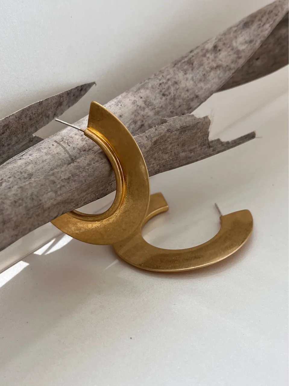 Brass Vintage CC Hoop Earrings Women Jewelry Punk Party T Show Gown Runway Korean Japan INS