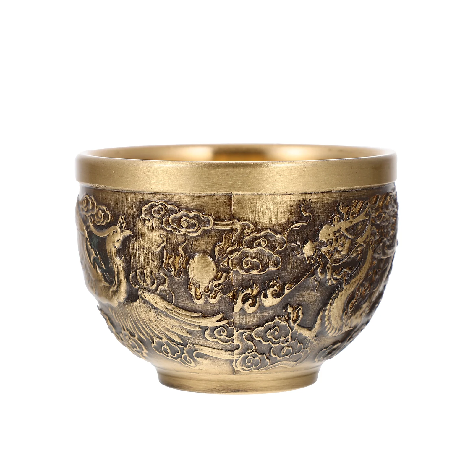 

Copper Tea Cup Retro Carving Tea Cup Decorative Tea Mug Household Cup