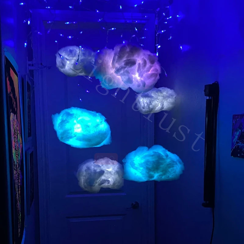 

3D Big Cloud lighting Creative Cloud Light,Cotton Lighting Cloud Colorful,DIY Thundercloud LED Light,Atmosphere Lights