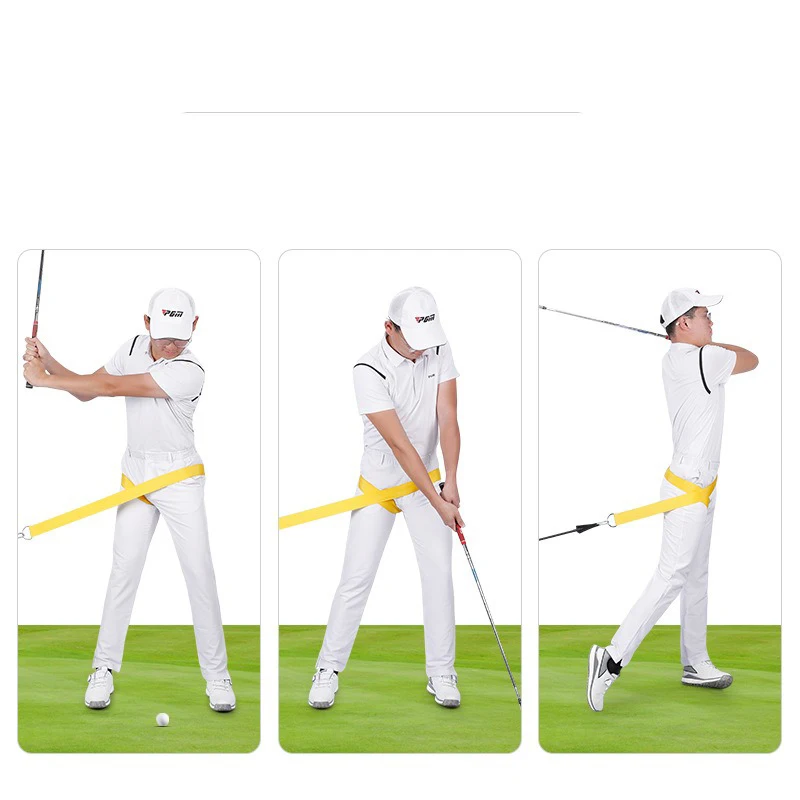 Golf Swing Trainer Golf Practice Physical Fitness Pull Rope Golf Twist Training Strap Strengthens Balance Swing Training Aid
