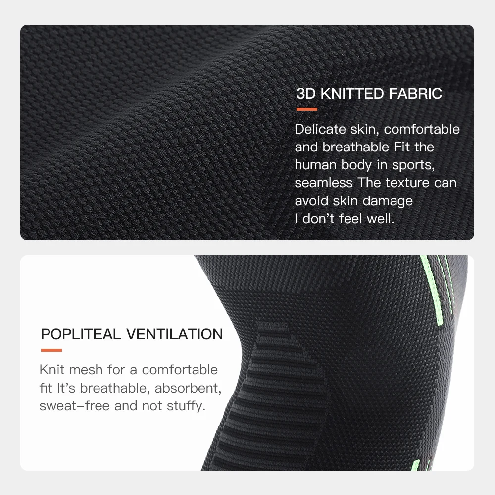 2Piece Bandage Running Cycling Knee Support Braces Compression Elastic Nylon Polyester Kneepad Sleeves For Basketball Volleyball