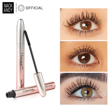 MACKANDY Black Mascara Makeup Volumizing&Lengthening Mascara, Thickening Washable Longwear Smudge Resistant Make Up Cruelty Free