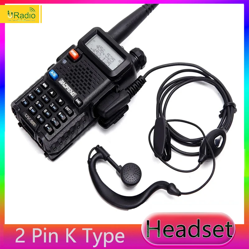 Headset 2 Pin For UV18Pro QuanSheng UV K5 Earpiece UV K6 UV 5R Plus BF DM-1701 UV 17 Plus Walkie Talkie Headphone Two Way Radios 2