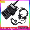 Headset 2 Pin For UV18Pro QuanSheng UV K5 Earpiece UV K6 UV 5R Plus BF DM-1701 UV 17 Plus Walkie Talkie Headphone Two Way Radios 2