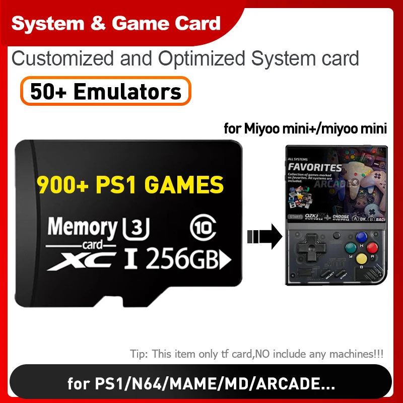 MIYOO MINI PLUS  SDカード32G Miyoo Mini Plus SD Card 32G 64G 128G SD/TF Flash Card Built