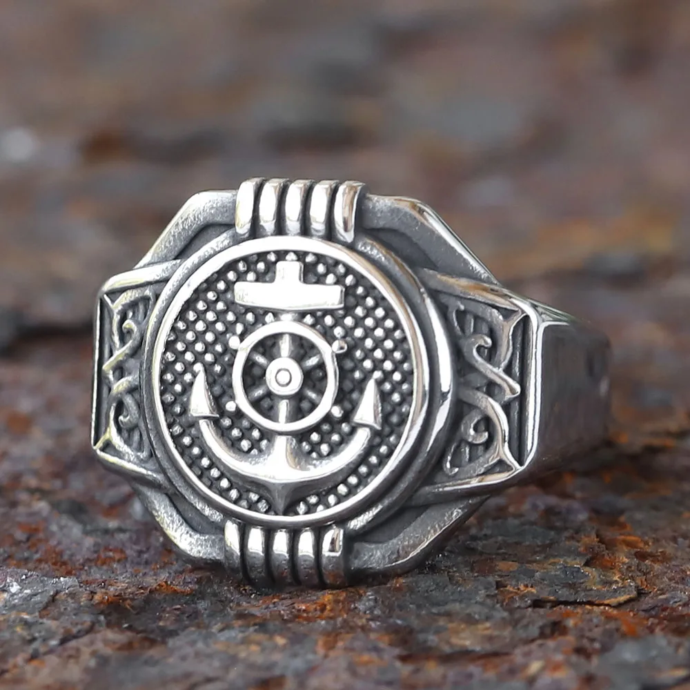 Bague Chevalière Homme Acier – Motif Araignée – G&S USA 86 Forever Wild – Vintage