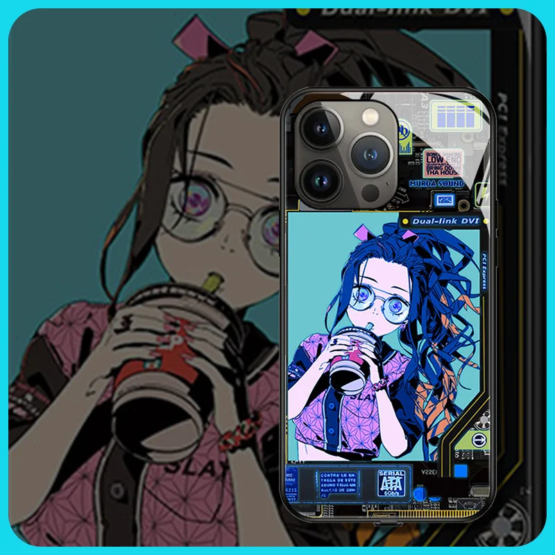 Anime For Cyberpunk's Style LED Glow Phone Case For Samsung Galaxy