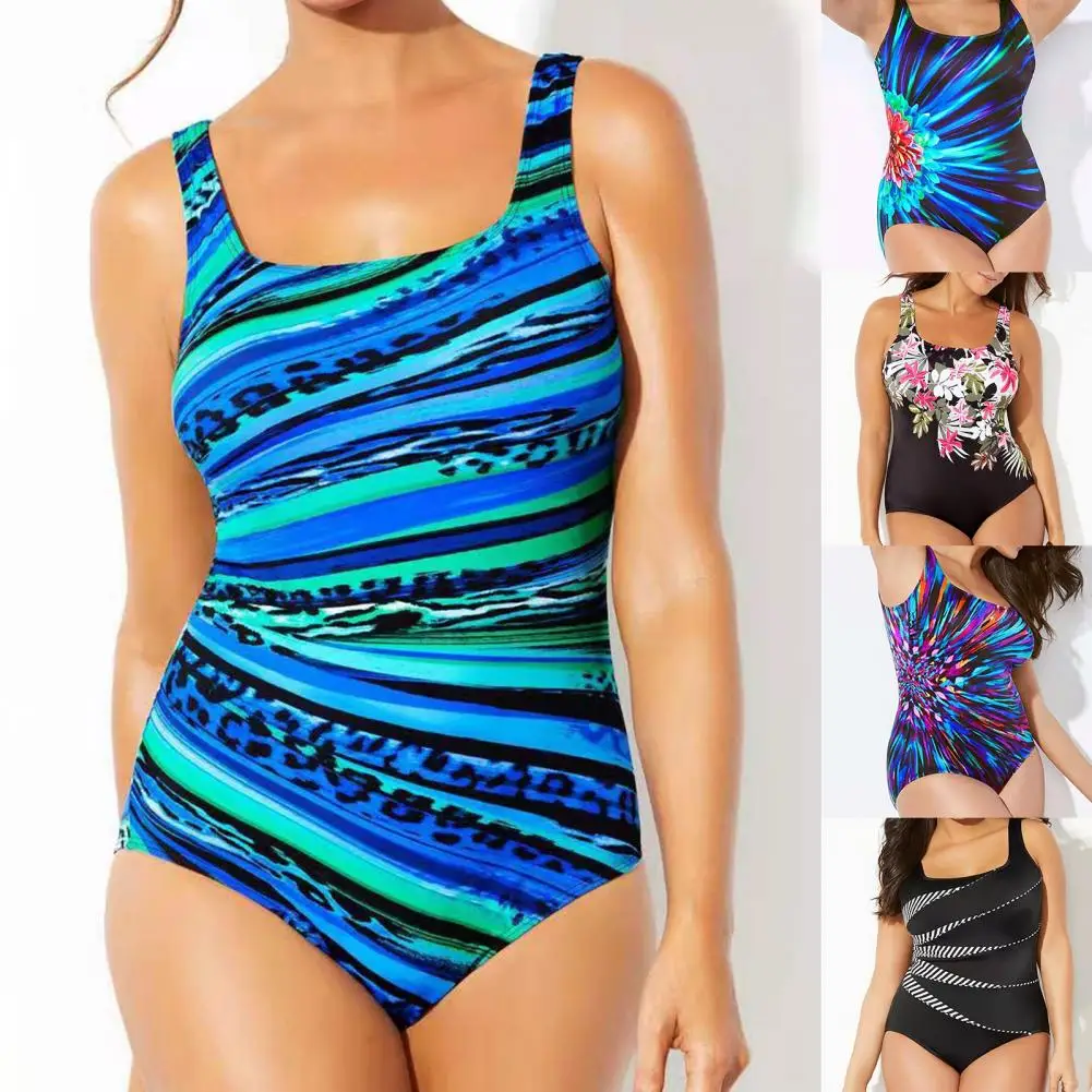Plus Size Swimwear Women One-piece Push Up Swimsuit One Piece