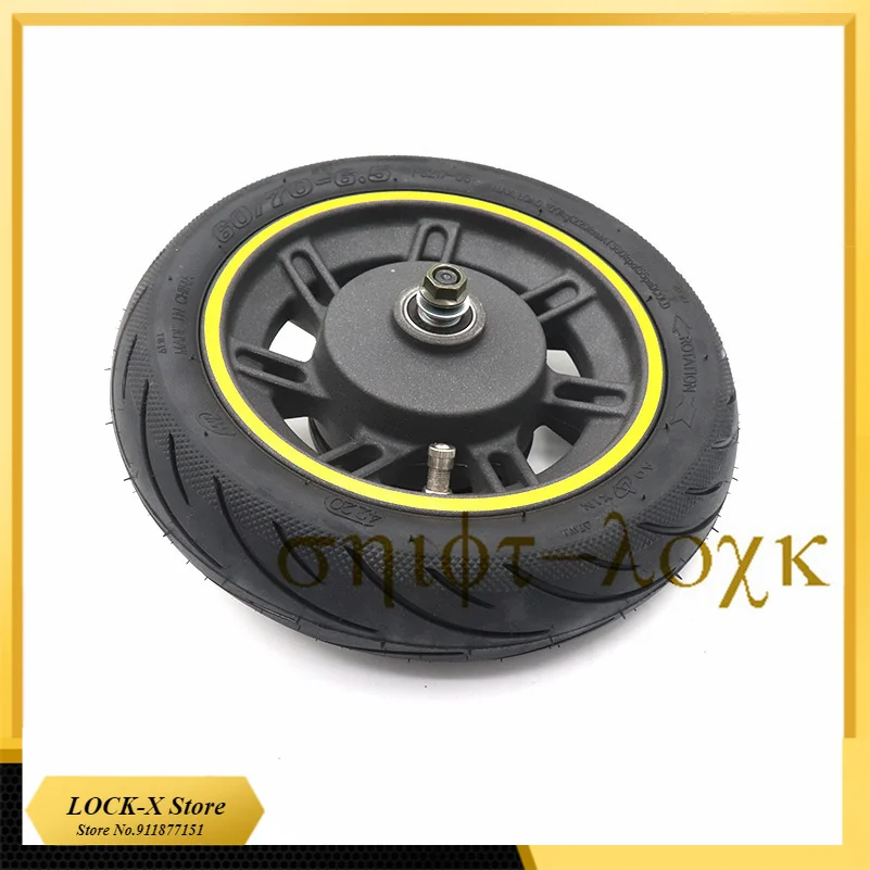 

Electric Scooter 10 Inch Front Wheel Hub 60/70-6.5 Vacuum Tubeless Tire Wheels for Ninebot Max G30 Kickcooter