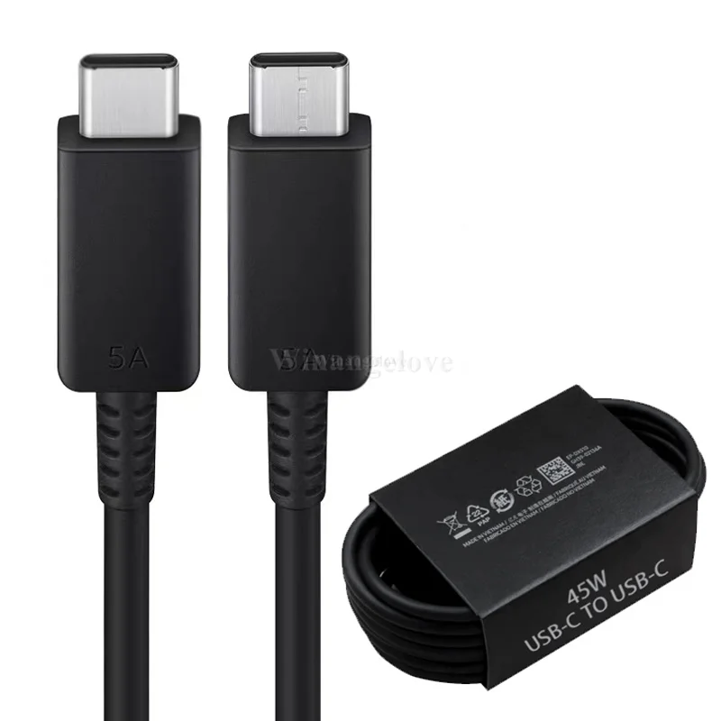 

20 Piece 5A PD 45W Super Fast Charging USB C TO USB C Charger Cable Cord For Galaxy S23 S22 S21 S20 Note 20 Ultra