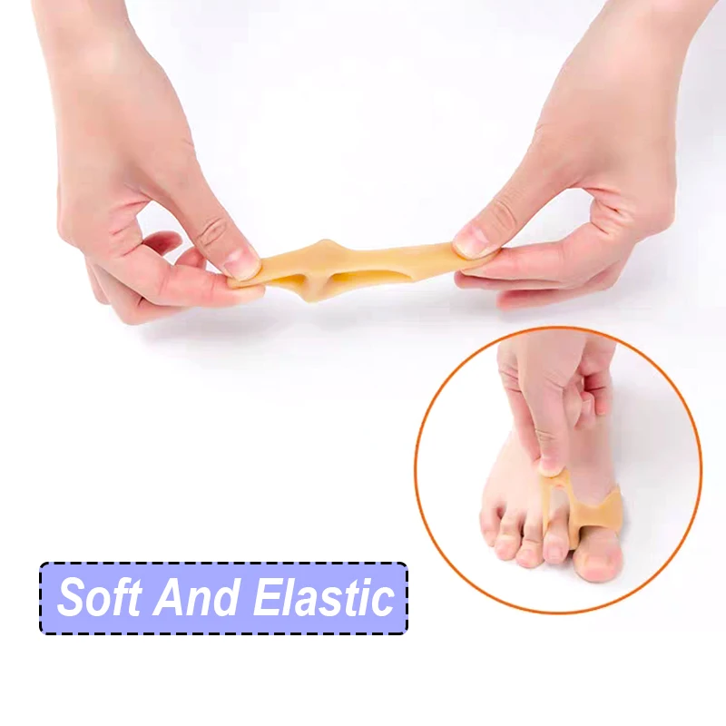 2Pcs=1Pair Protect Toe Separator Bunion Hallux Valgus Corrector Thumb Correction Material Soft Straightener Foot Care Tool H066