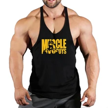 Hot Sale Gym Cotton Singlets Canotte Bodybuilding Stringer Tank Top NO PANI NO GAIN Fitness Shirt Muscle Guys Sleeveless Tanktop