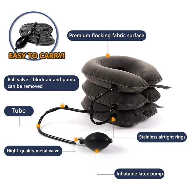 Cervical Neck Traction Device,Relief for Chronic Neck & Shoulder Alignment Pain,Inflatable Neck Stretcher Collar for Home Relief 5
