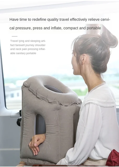 Inflatable Air Cushion Travel Pillow Headrest  Headrest Chin Support  Cushions - Inflatable Seatings - Aliexpress
