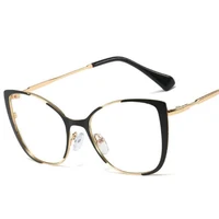 Anti Blue Light Reading Glasses For Women Big Luxury Prescription Metal Frame Red Cat Eye Female Eyeglasses Diopters +1.75 +2.25 2