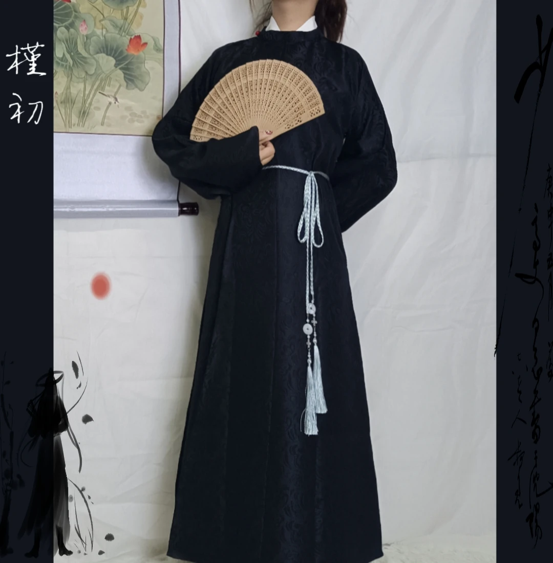 Chinese Hanfu Robe Tang Dynasty Men&Women Ancient Traditional Round Neck Robe Chinese Cosplay Costume Hanfu Plus Size