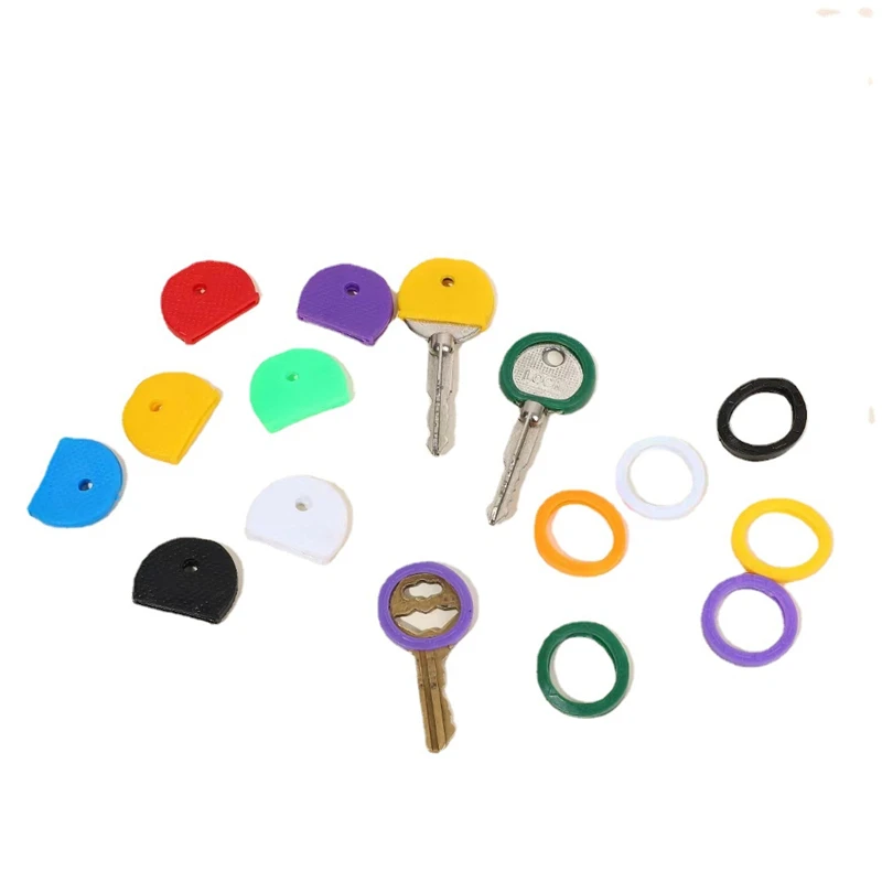 Key Caps Covers 10pcs/set Random Key Covers Topper Keyring Fashion Hollow Multi Color Soft Key Locks Accessories